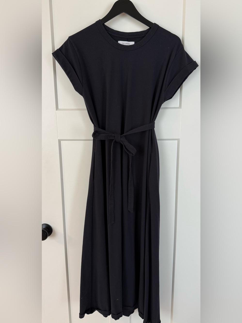 La Ligne Andie Navy Tie-Waist Women's Dress
